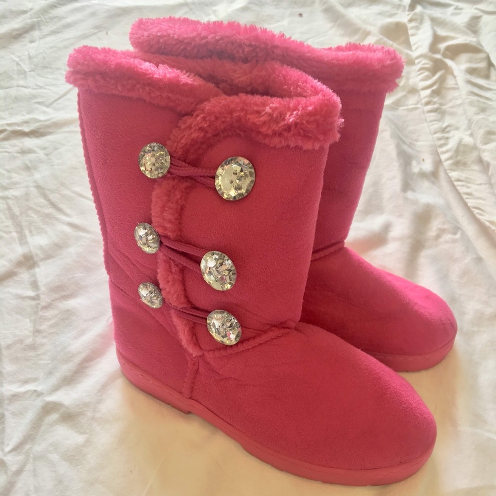 Pink fury Girls Boots
